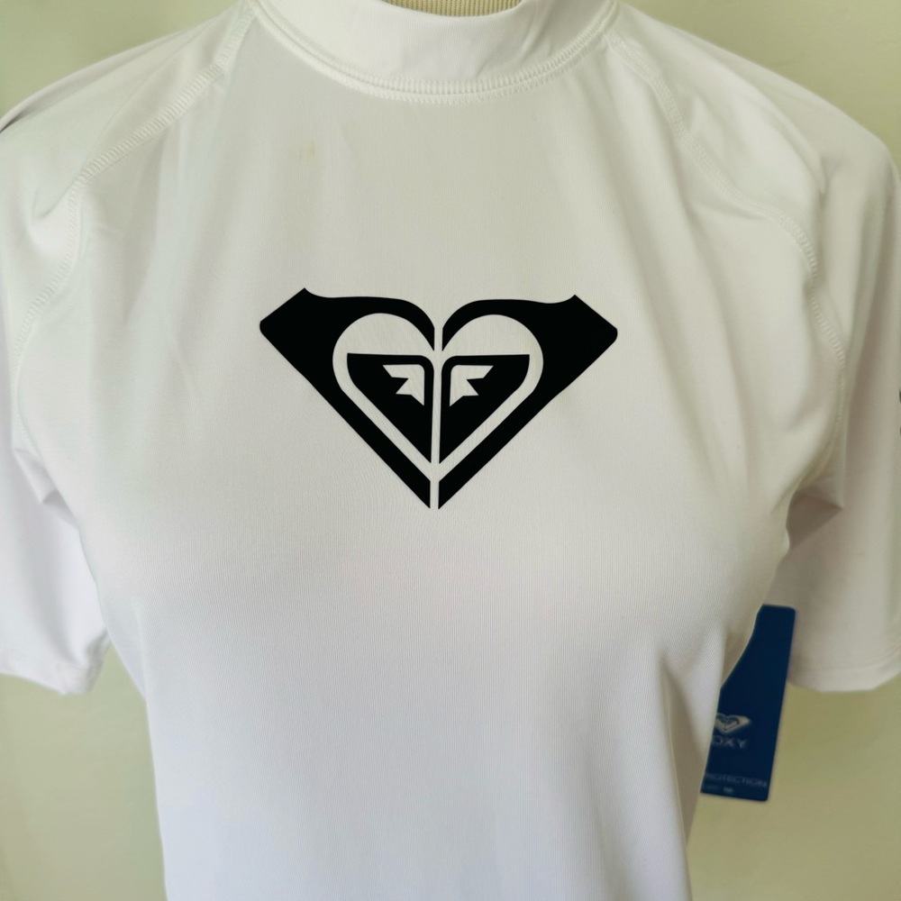 NWT Roxy UPF+ 50 White Rash Guard - Picture 6 of 11